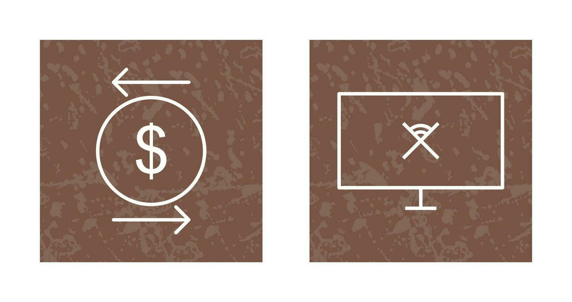 transaction and disconnected network  Icon vector