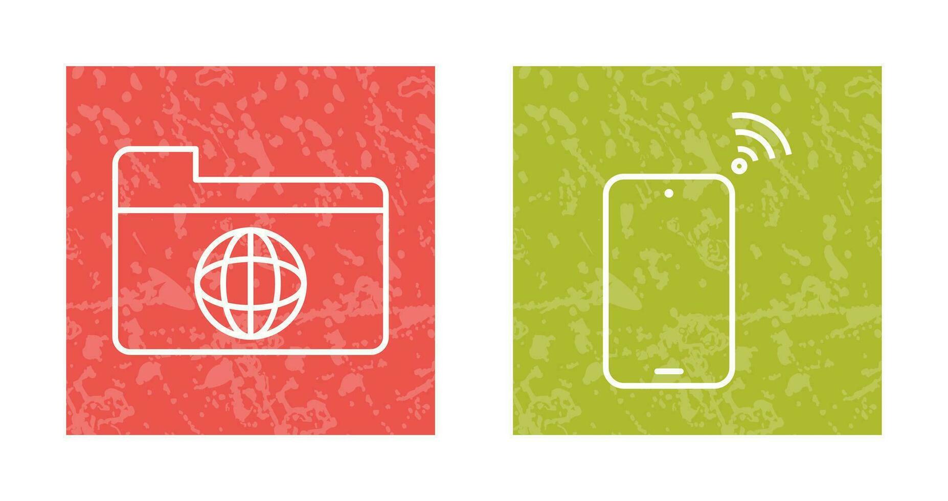 network folder and connected device Icon vector