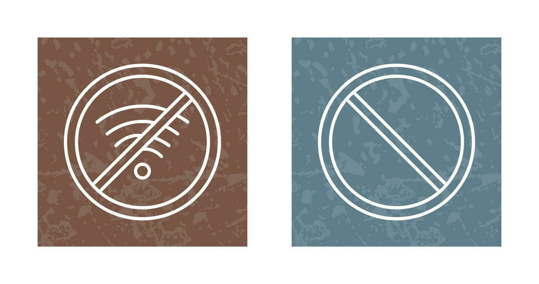 no wifi and prohibited Icon vector