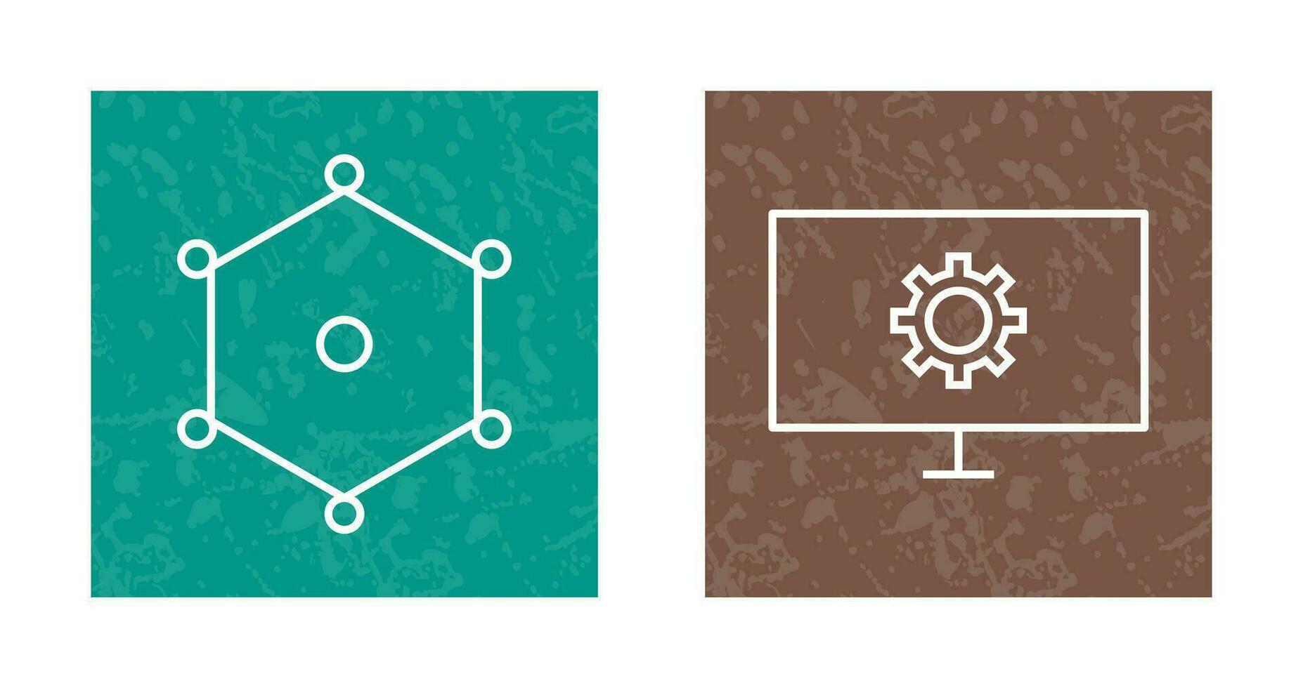 nodes and network setting  Icon vector