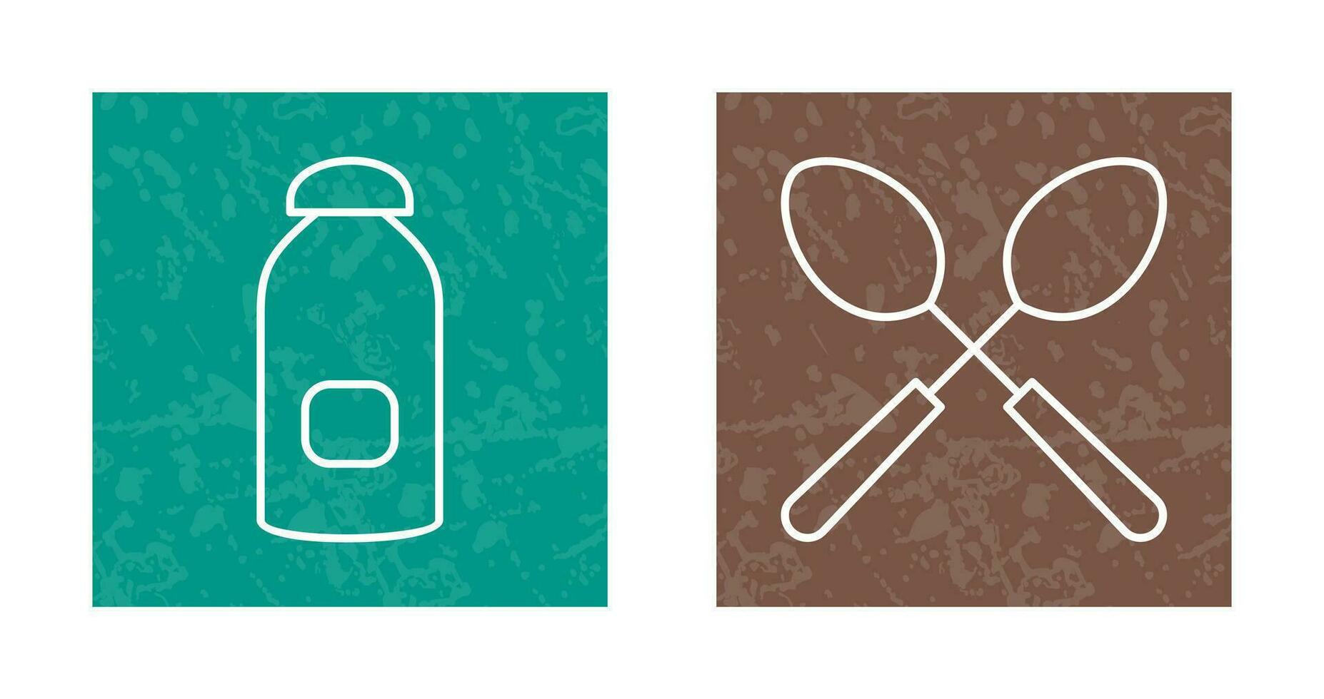syrup and spoon Icon vector
