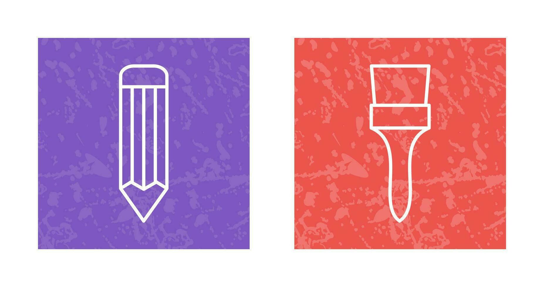 pencil and Brush Icon vector