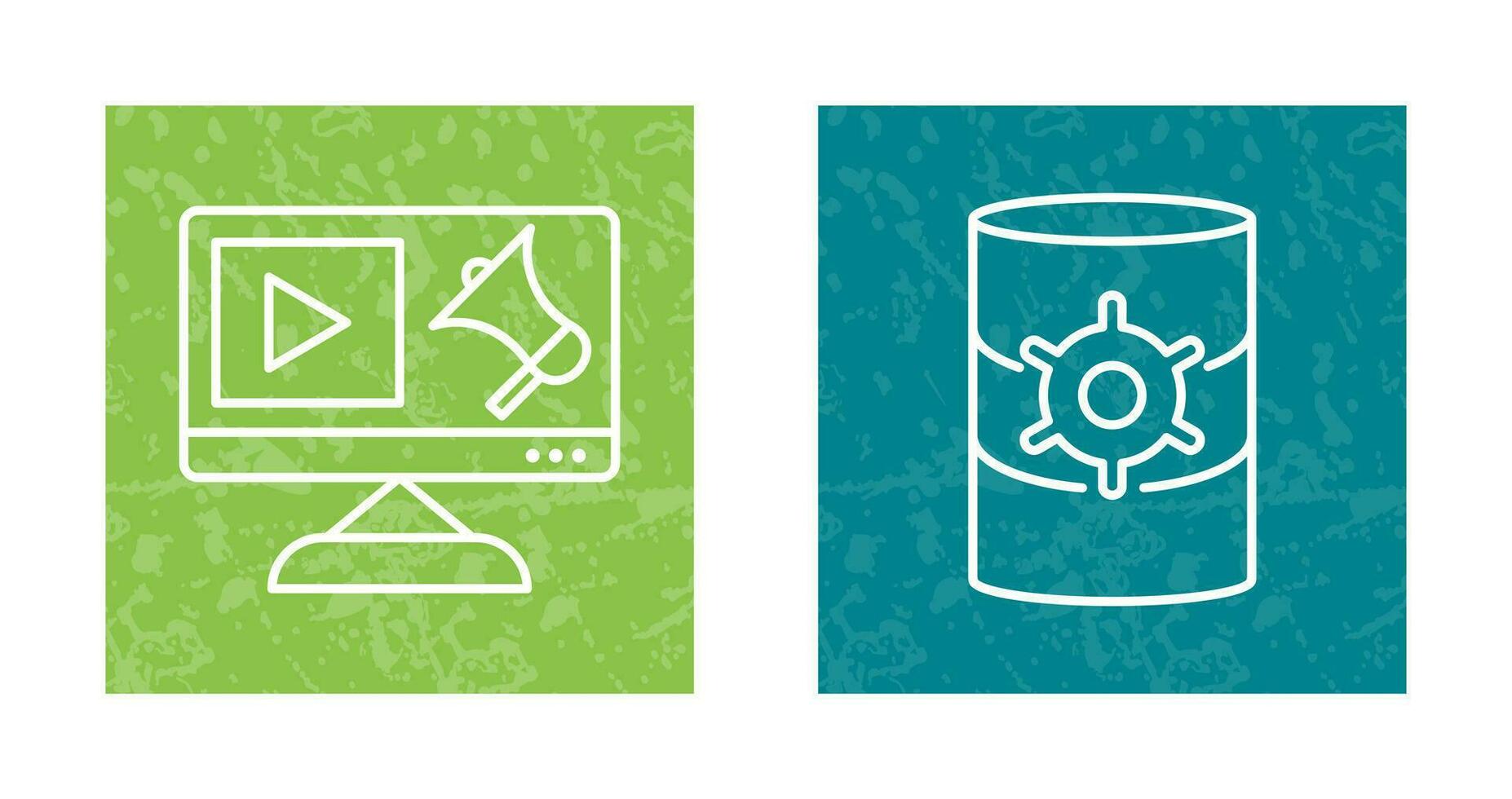 Digital Marketing and Database Management Icon vector
