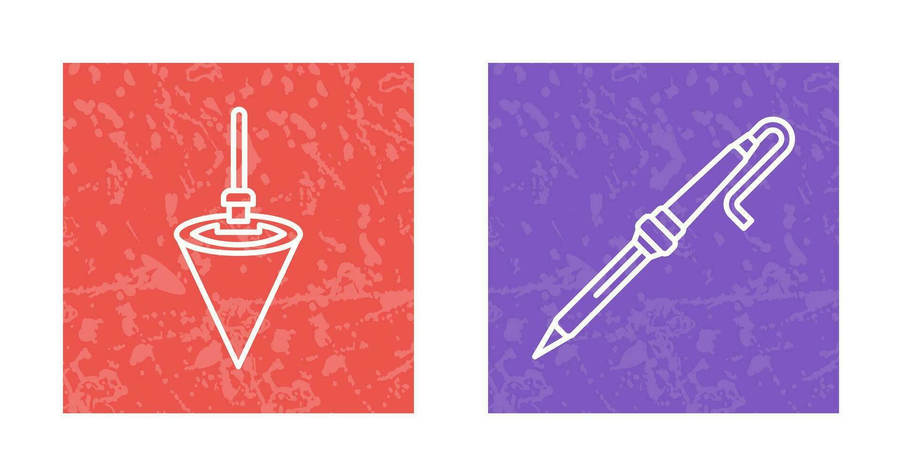 Plumb Bob and Soldering Icon vector