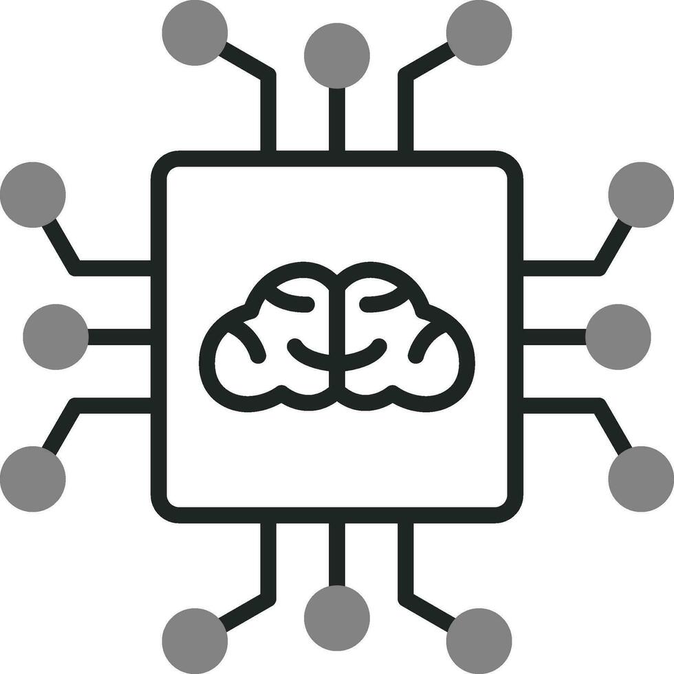 icono de vector de inteligencia artificial