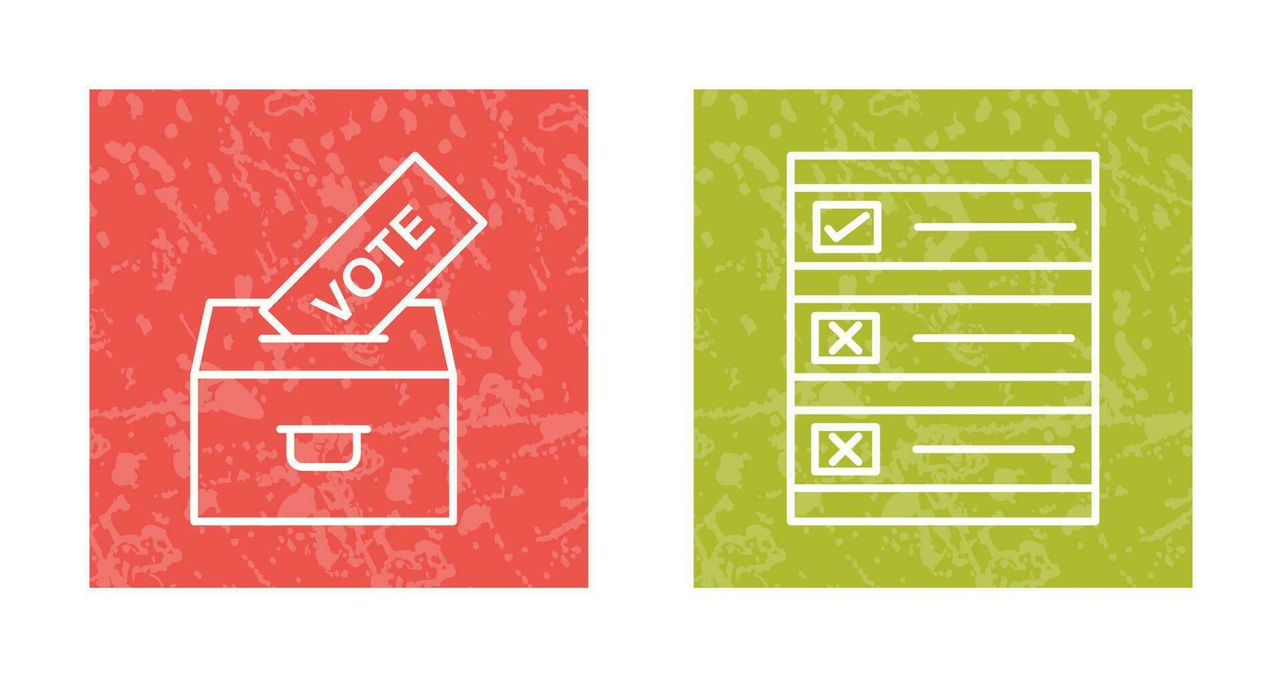 Casting Vote and Ballot Paper Icon vector