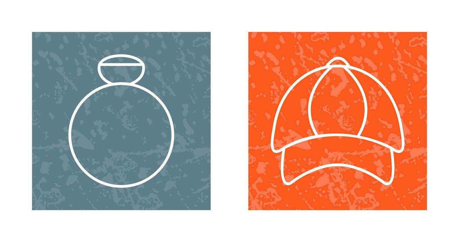 Ring and P Cap Icon vector