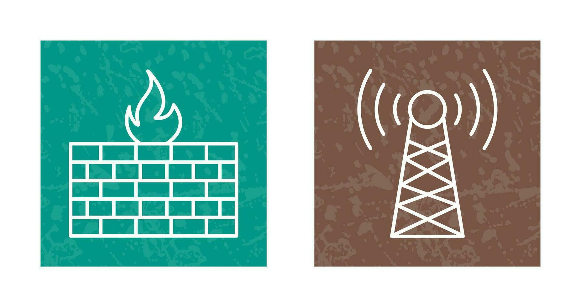 Firewall and Tower Icon vector