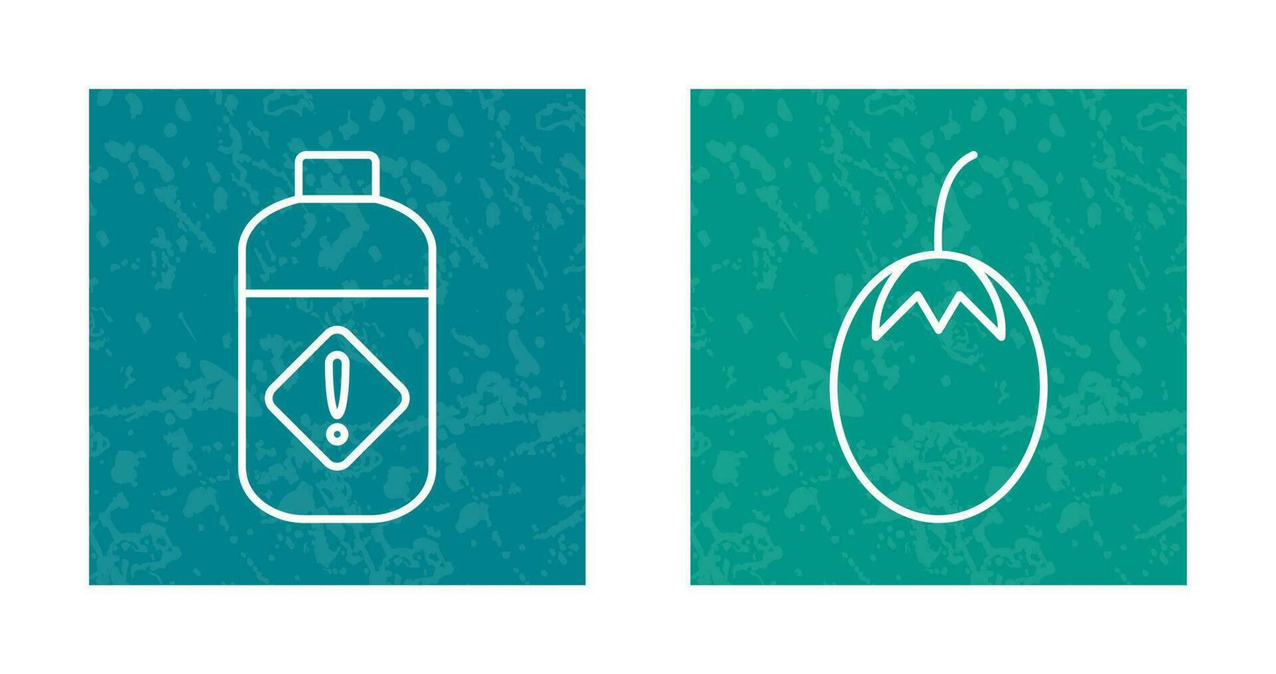 Vegetable plant and Pesticide Icon vector