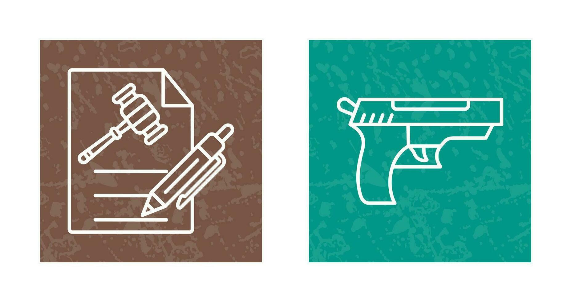 File and Gun Icon vector