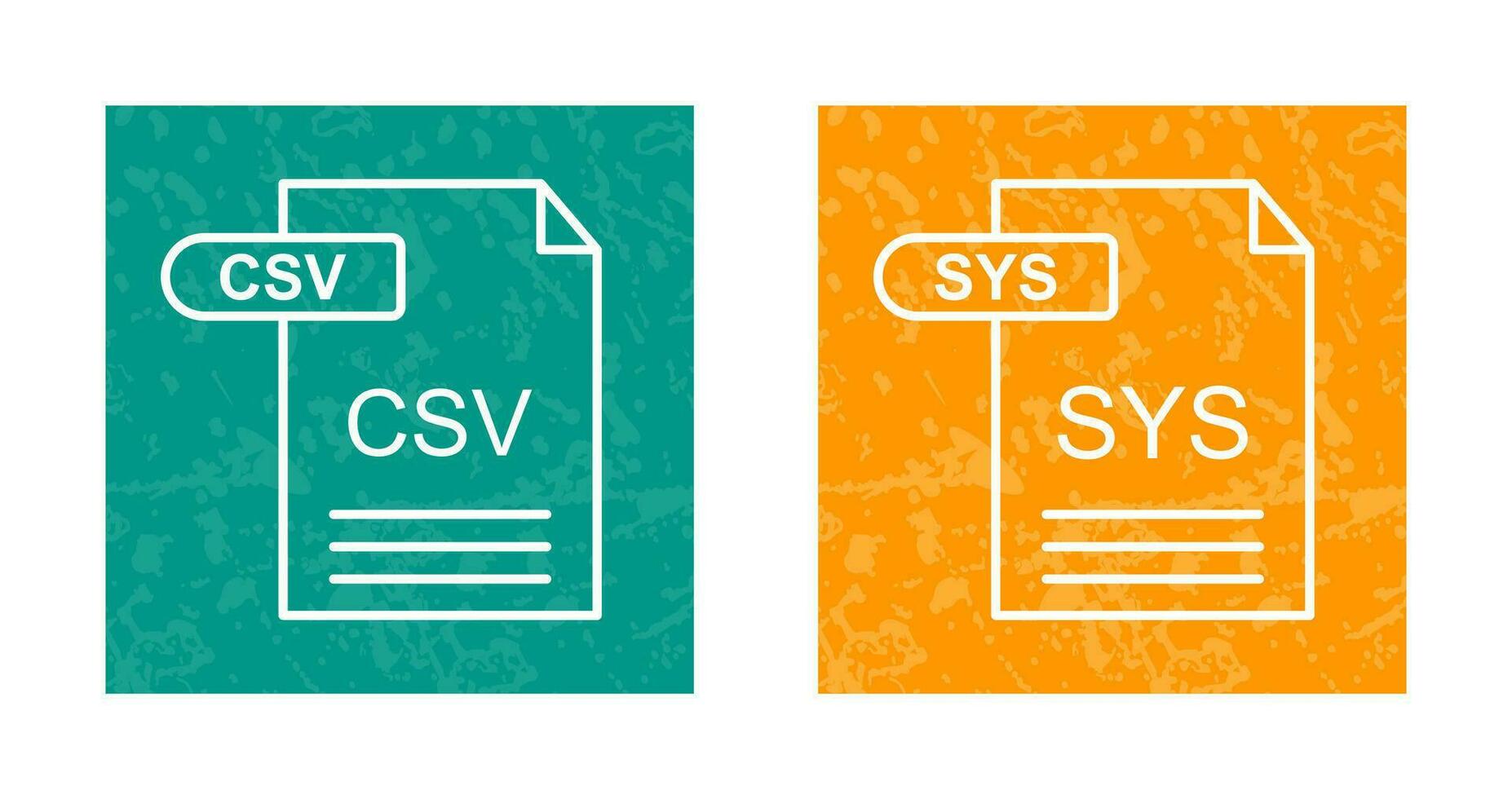 CSV and SYS Icon vector