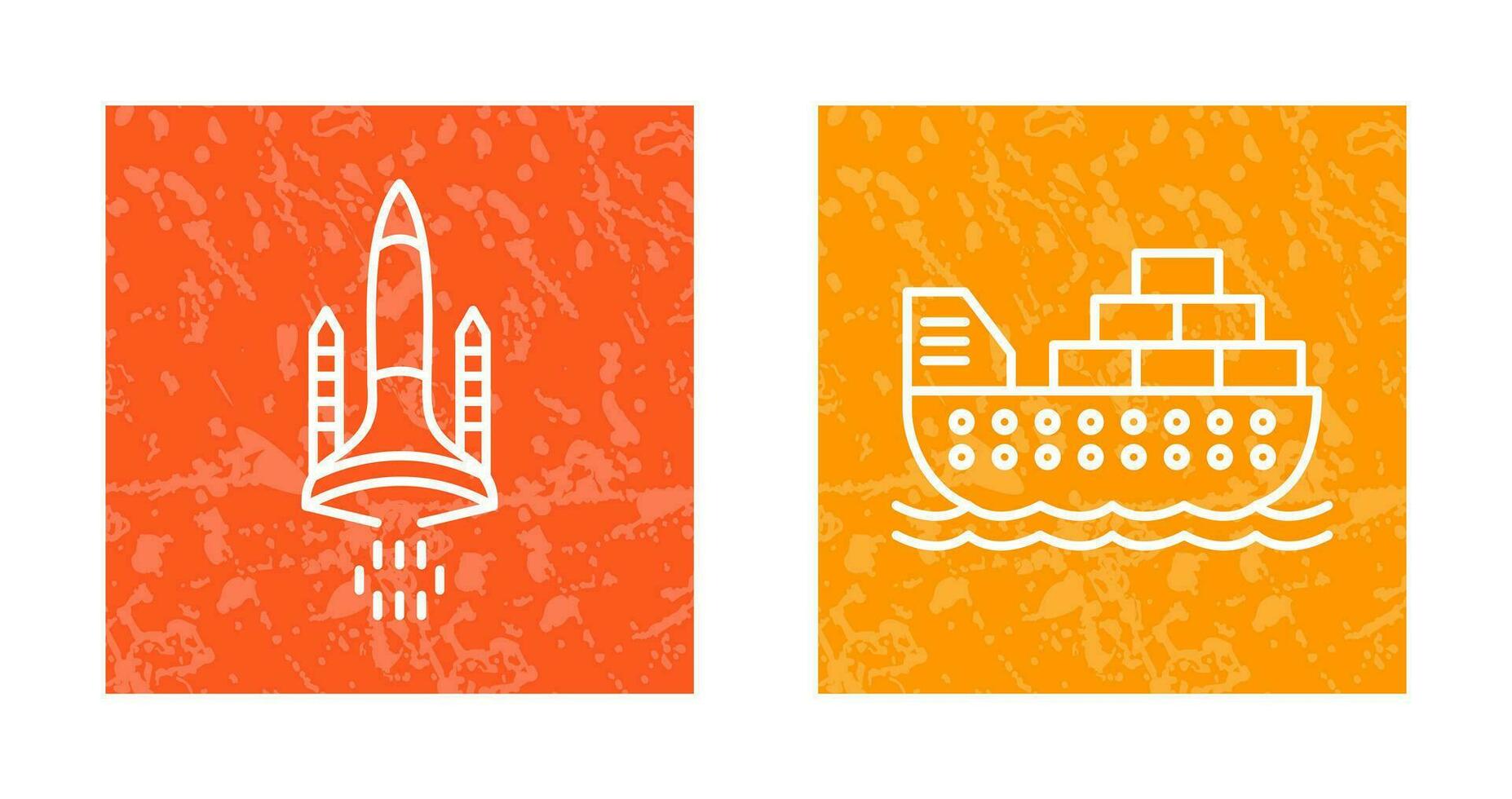 Space Shuttle and Cargo Icon vector