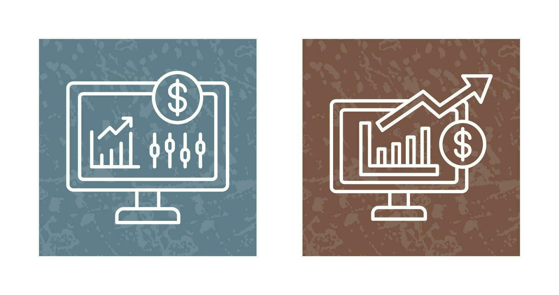 Stock Market and Profits Icon vector