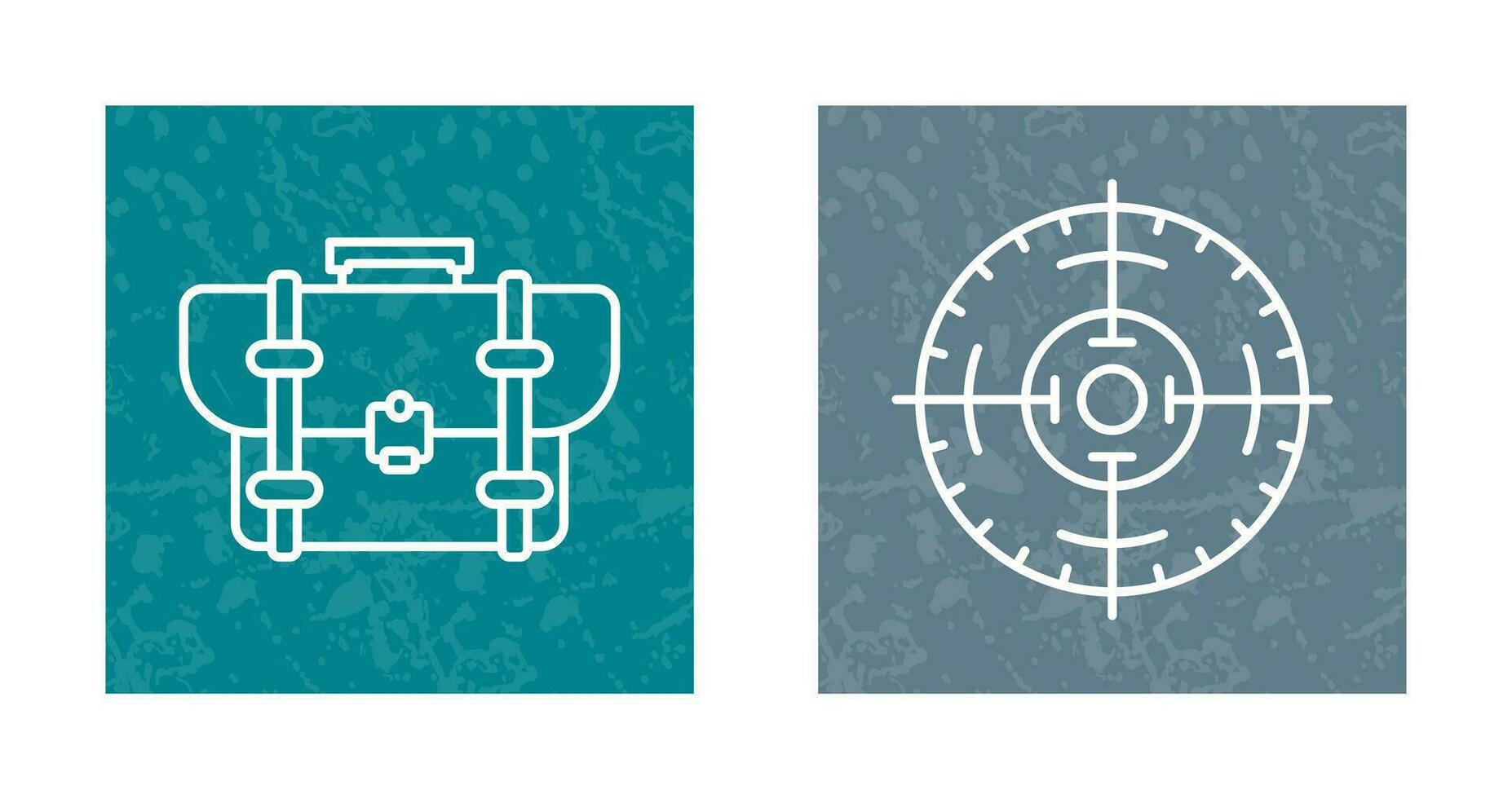 Briefcase and Target Icon vector