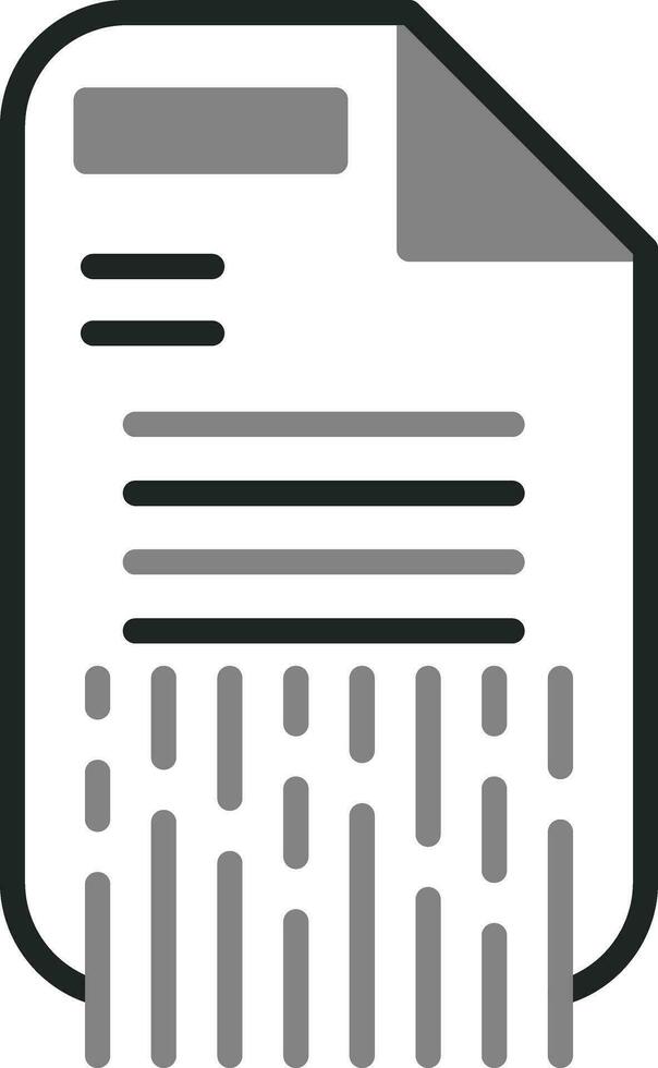 Shredding Vector Icon