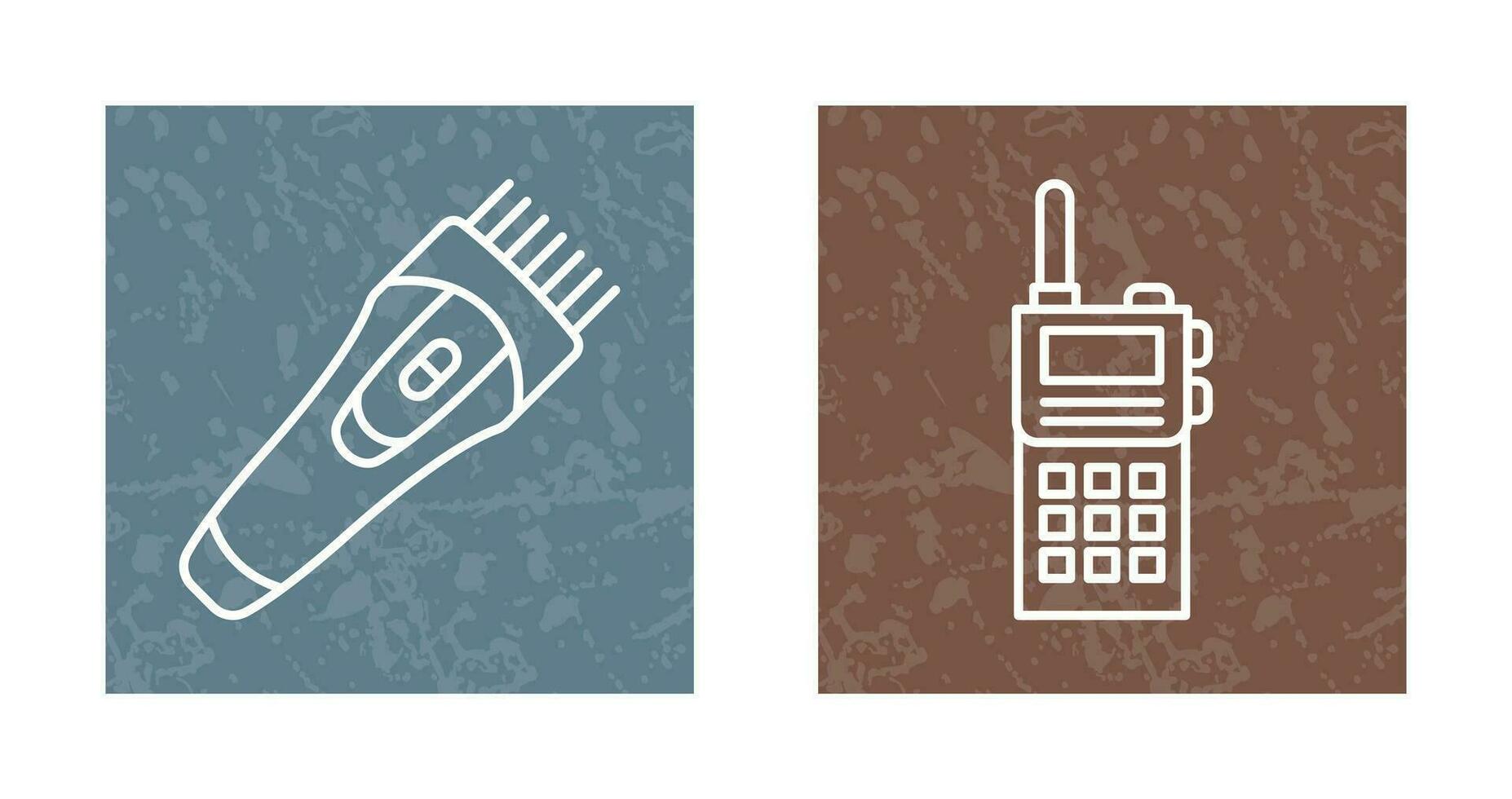 Trimmer and Communication Icon vector
