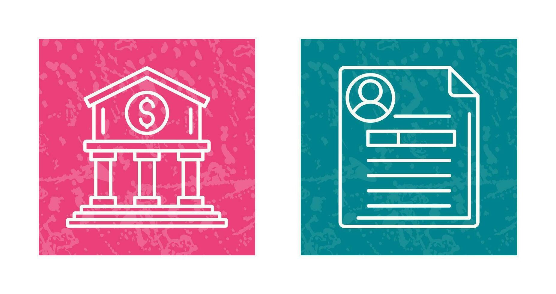 Bank and Contract Icon vector