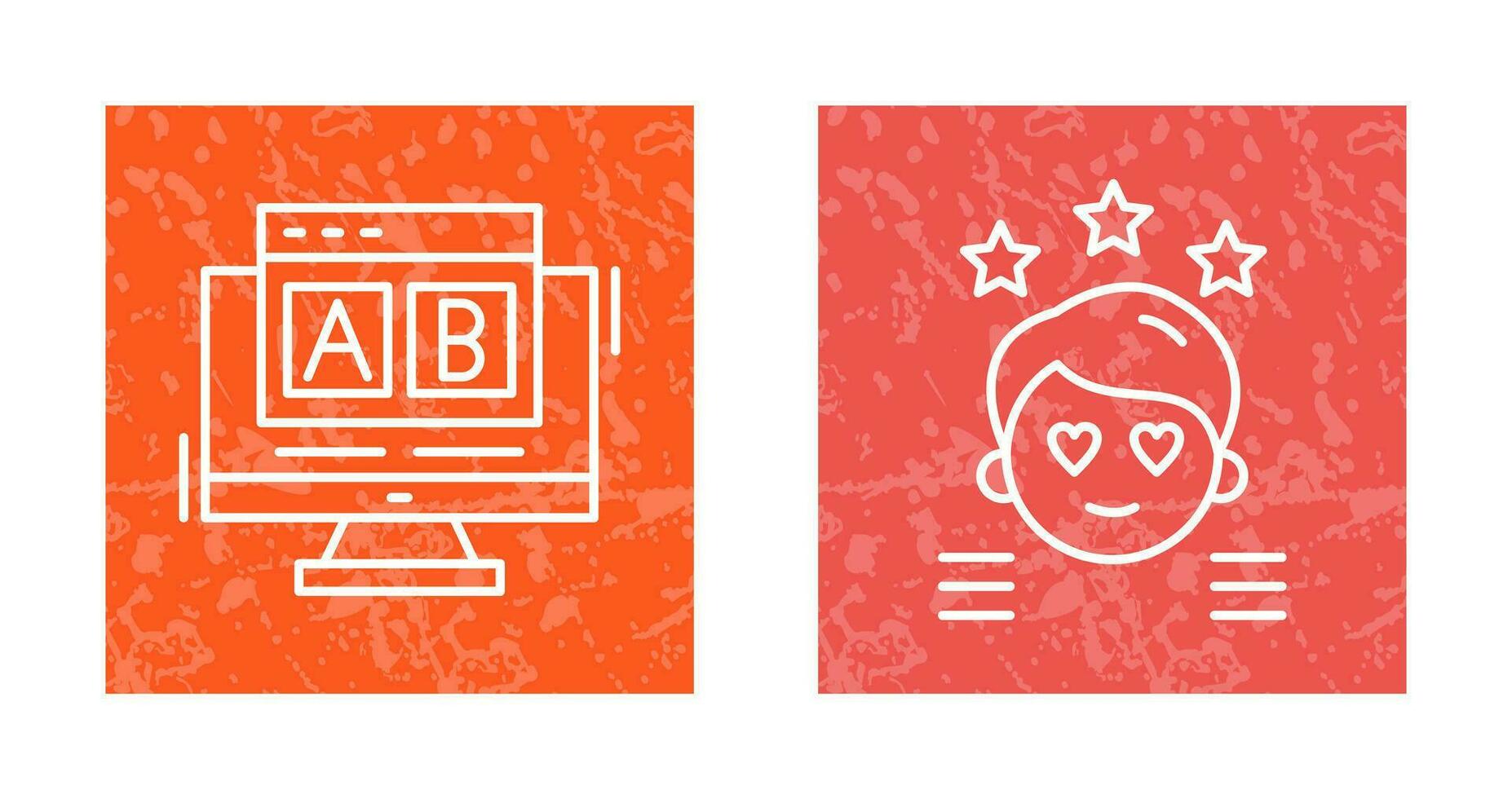 AB Testing and Ux Review Icon vector