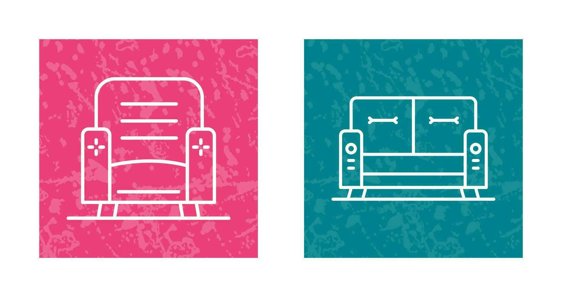 Armchair and Sofa Icon vector