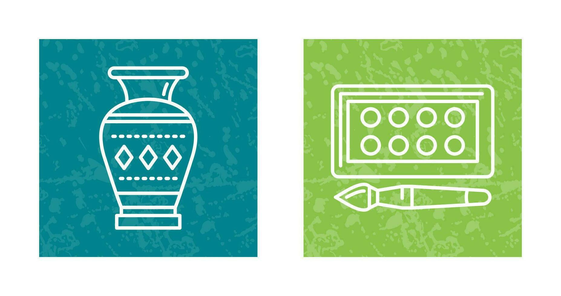 Vase and Water Colors Icon vector