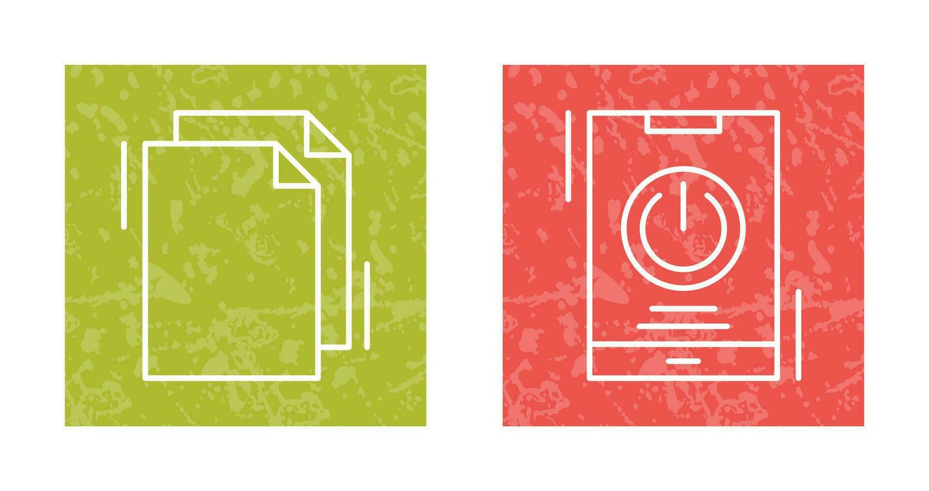 Copy and Power Icon vector