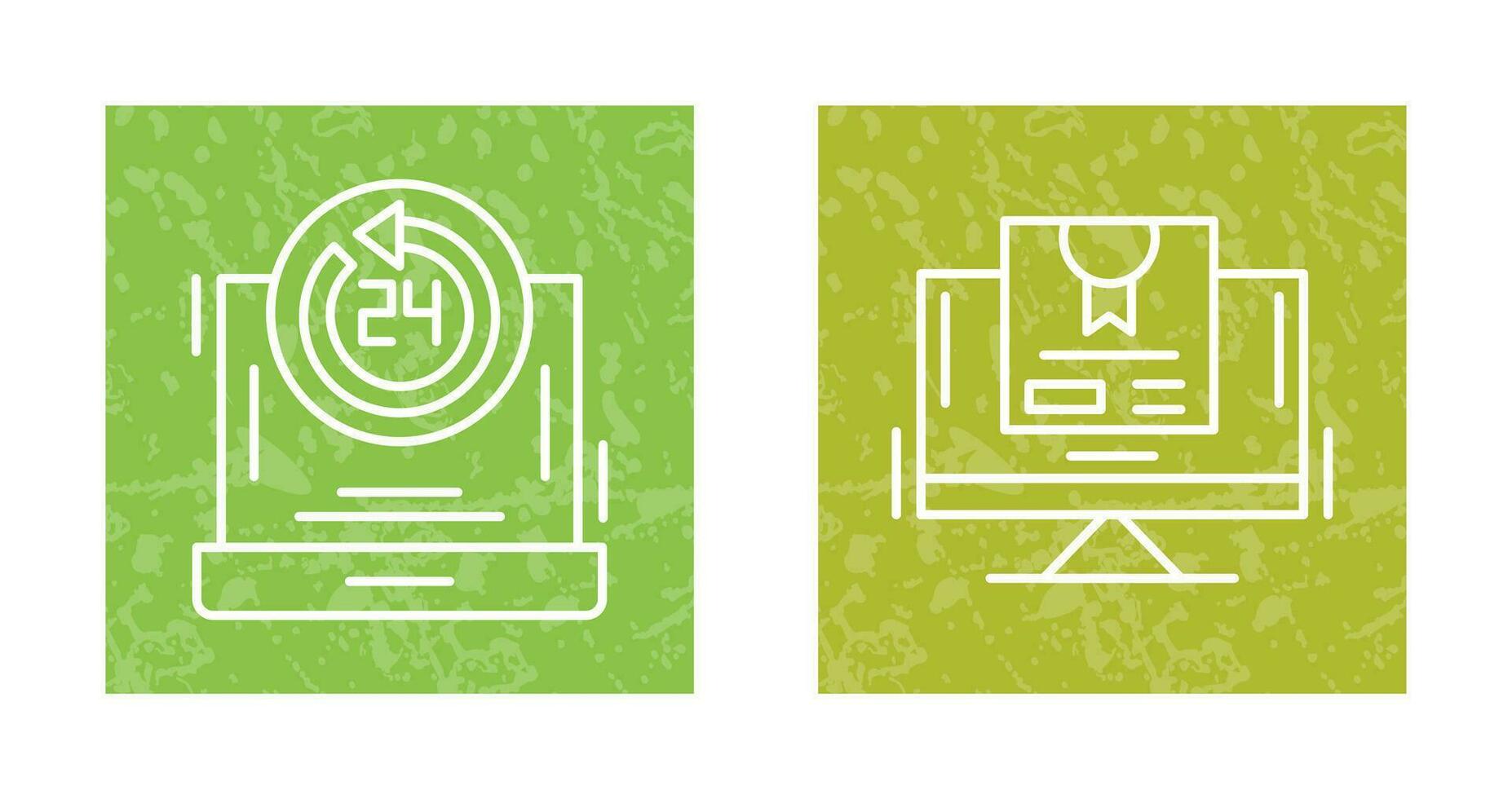 24h Support and New Lable Icon vector