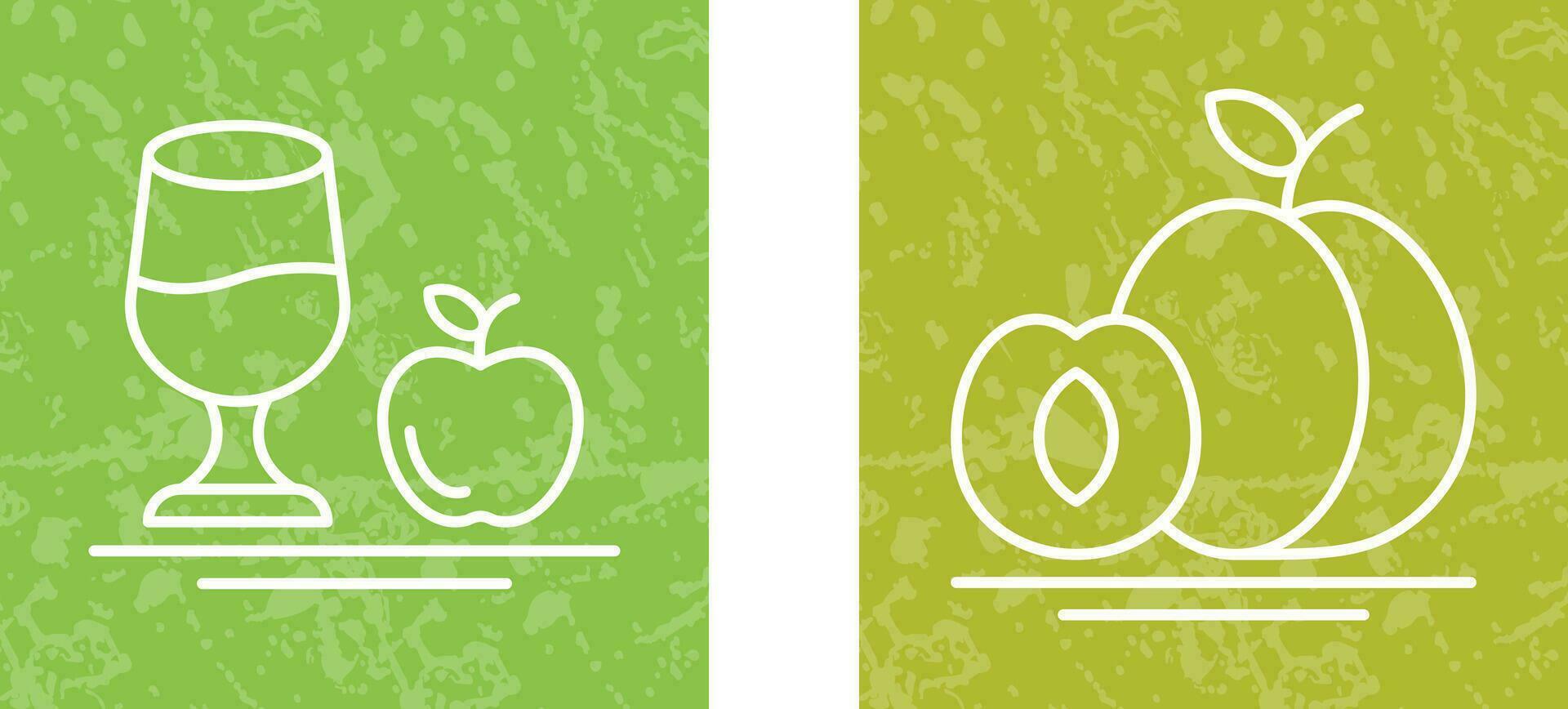 Healthy and Apricot Icon vector