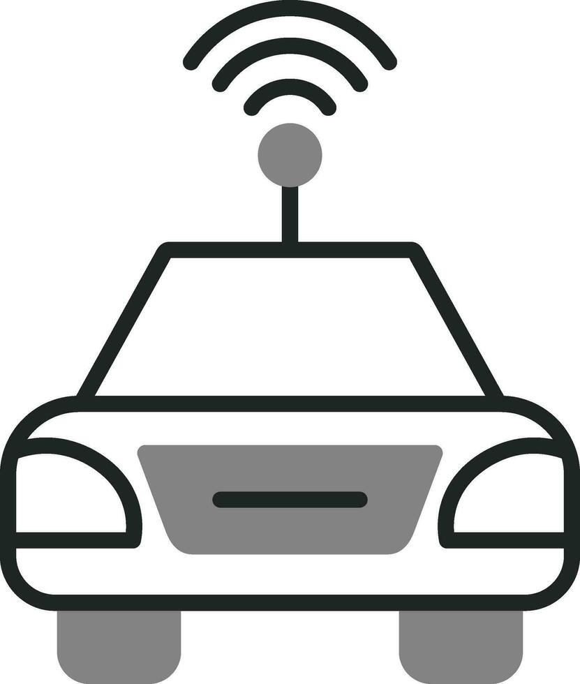 Autonomous Car Vector Icon