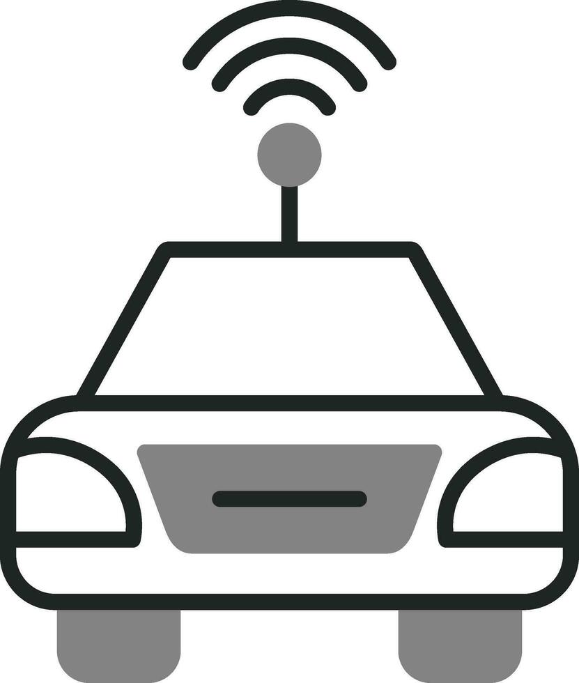 Autonomous Car Vector Icon