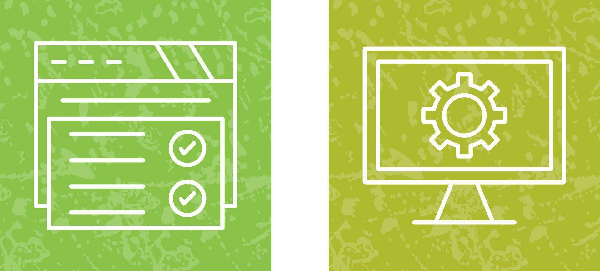 Web Browser and Monitor Screen Icon vector