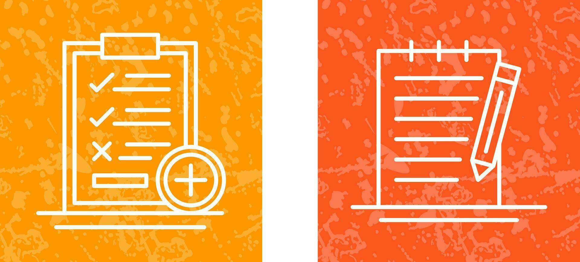 Medical Examination List and Check Up List Icon vector
