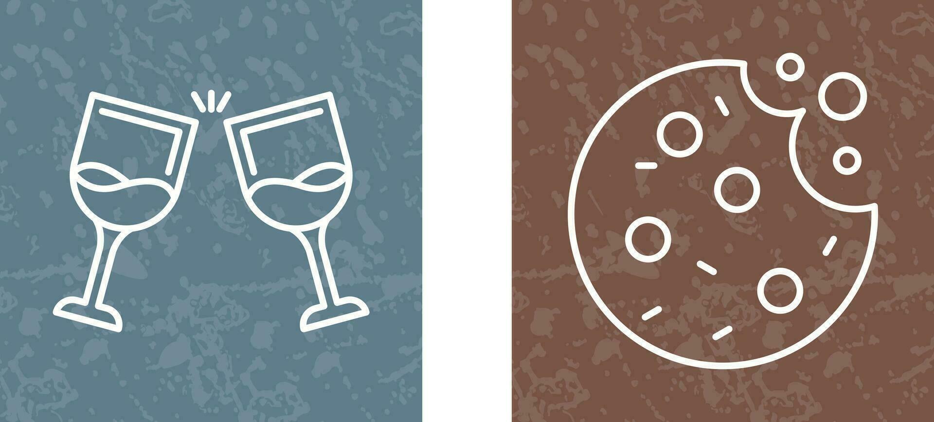 vino y Galleta icono vector