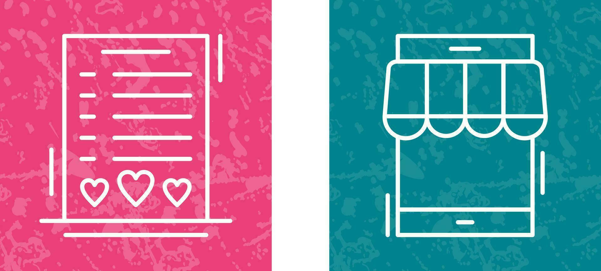 Wishlist and Online Shop Icon vector
