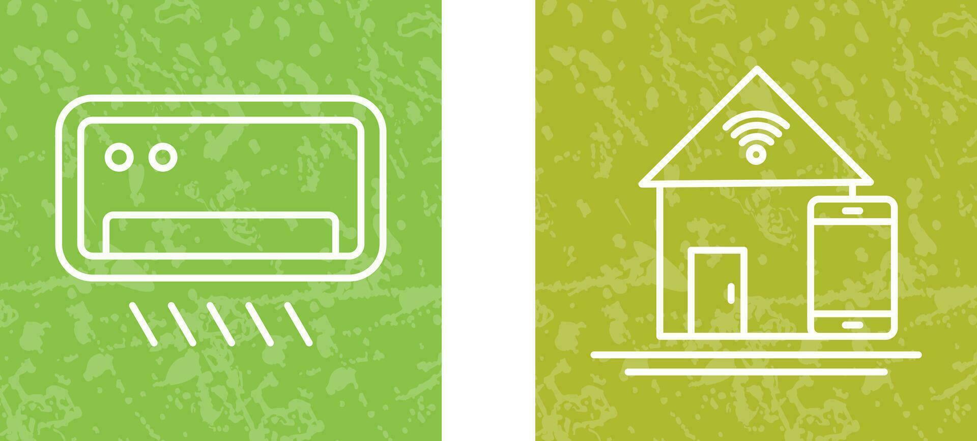 Air Conditioner and Home Automation Icon vector