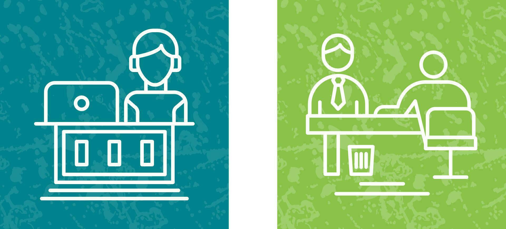 Employee and Evaluating work Icon vector