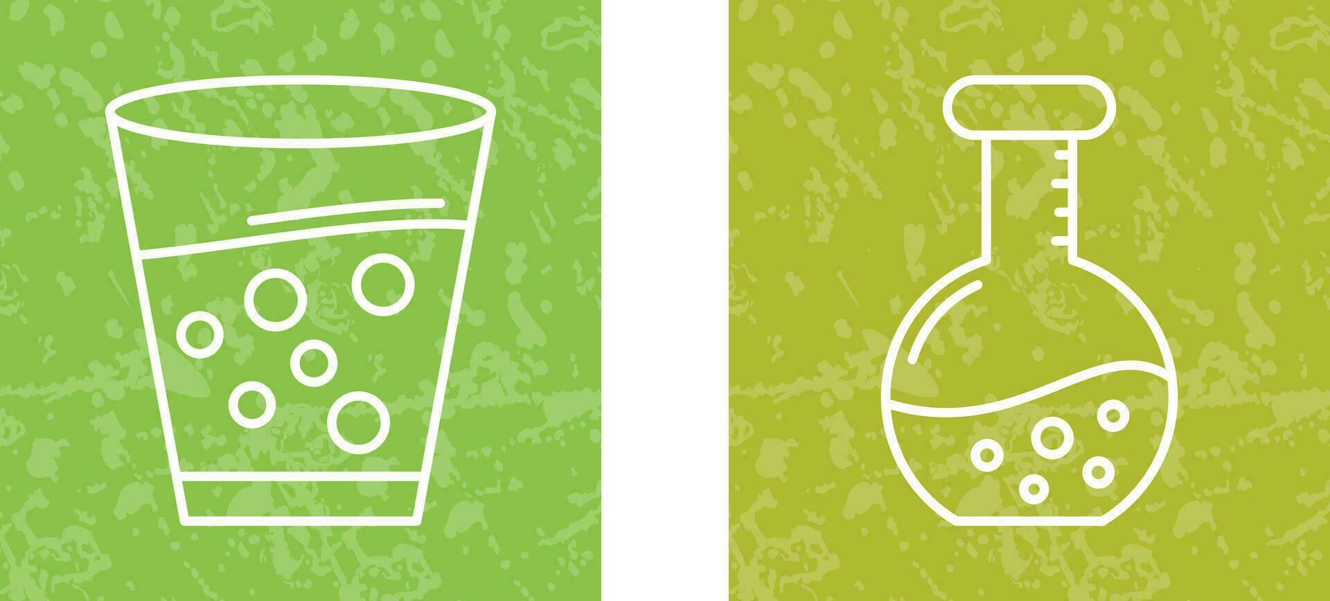 Antacid and Flask Icon vector