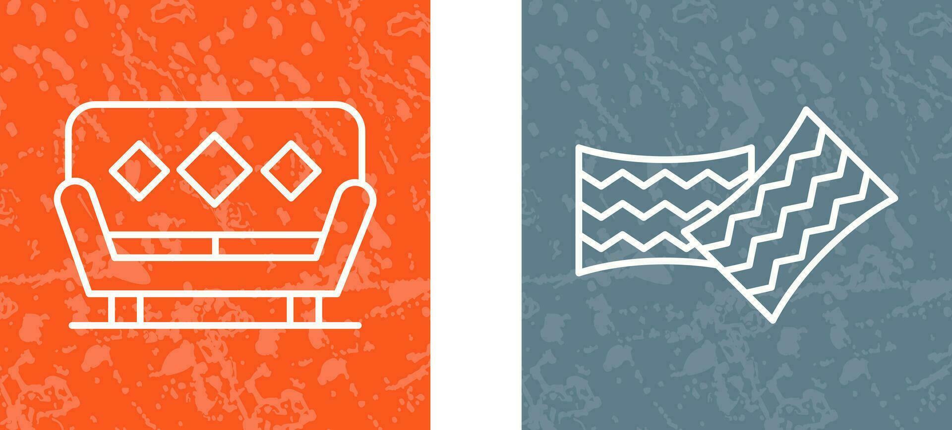 Sofa and Cushions Icon vector