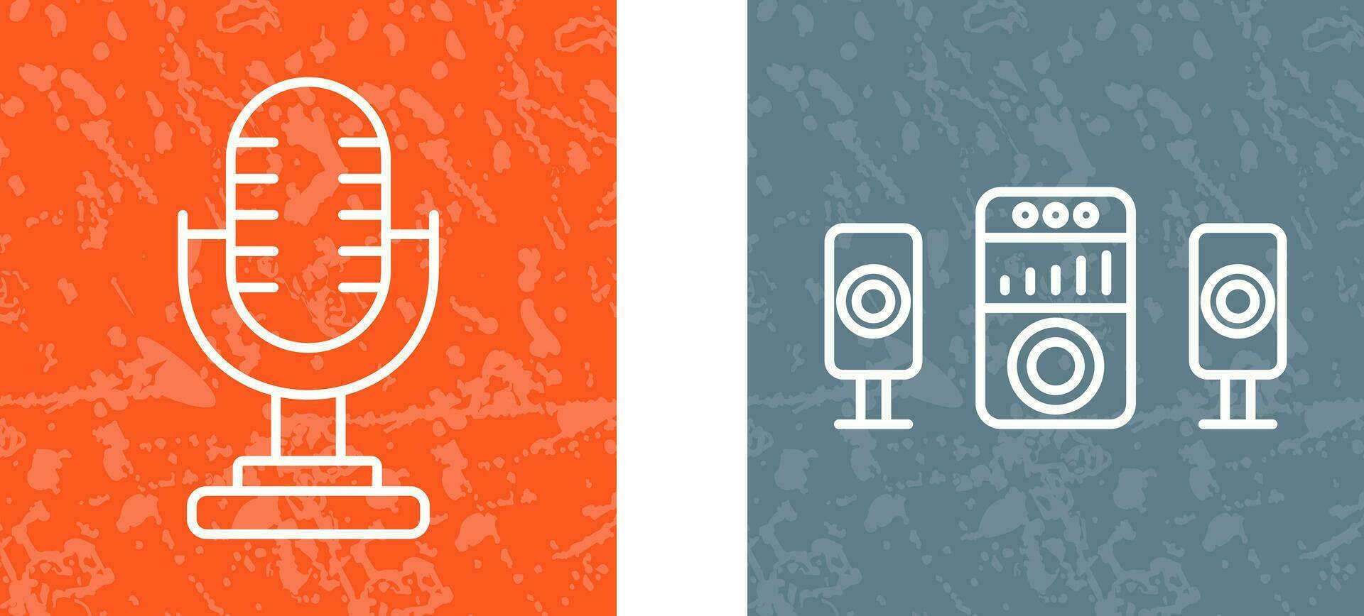 Microphone and Sound System Icon vector