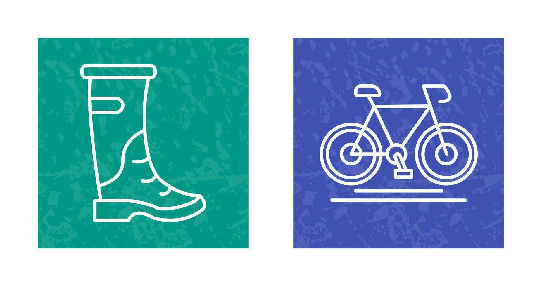 lluvia botas y ciclismo icono vector