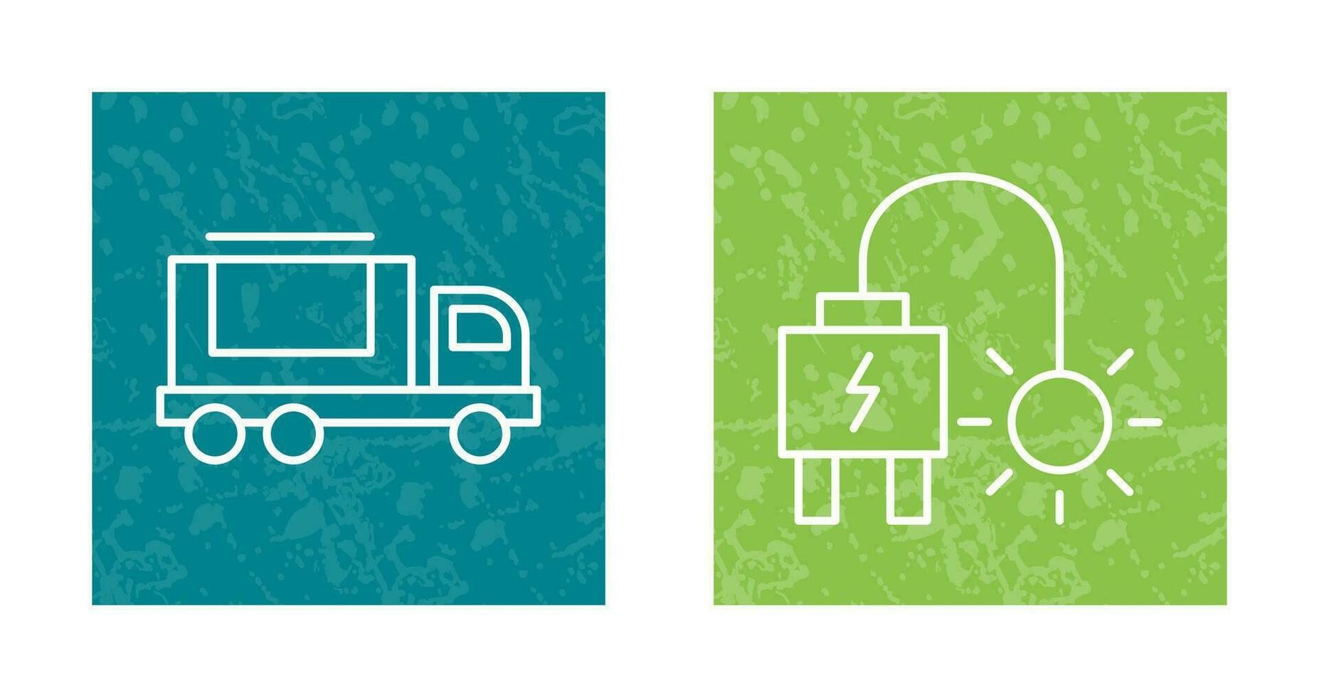 Cargo Truck and Plug Icon vector