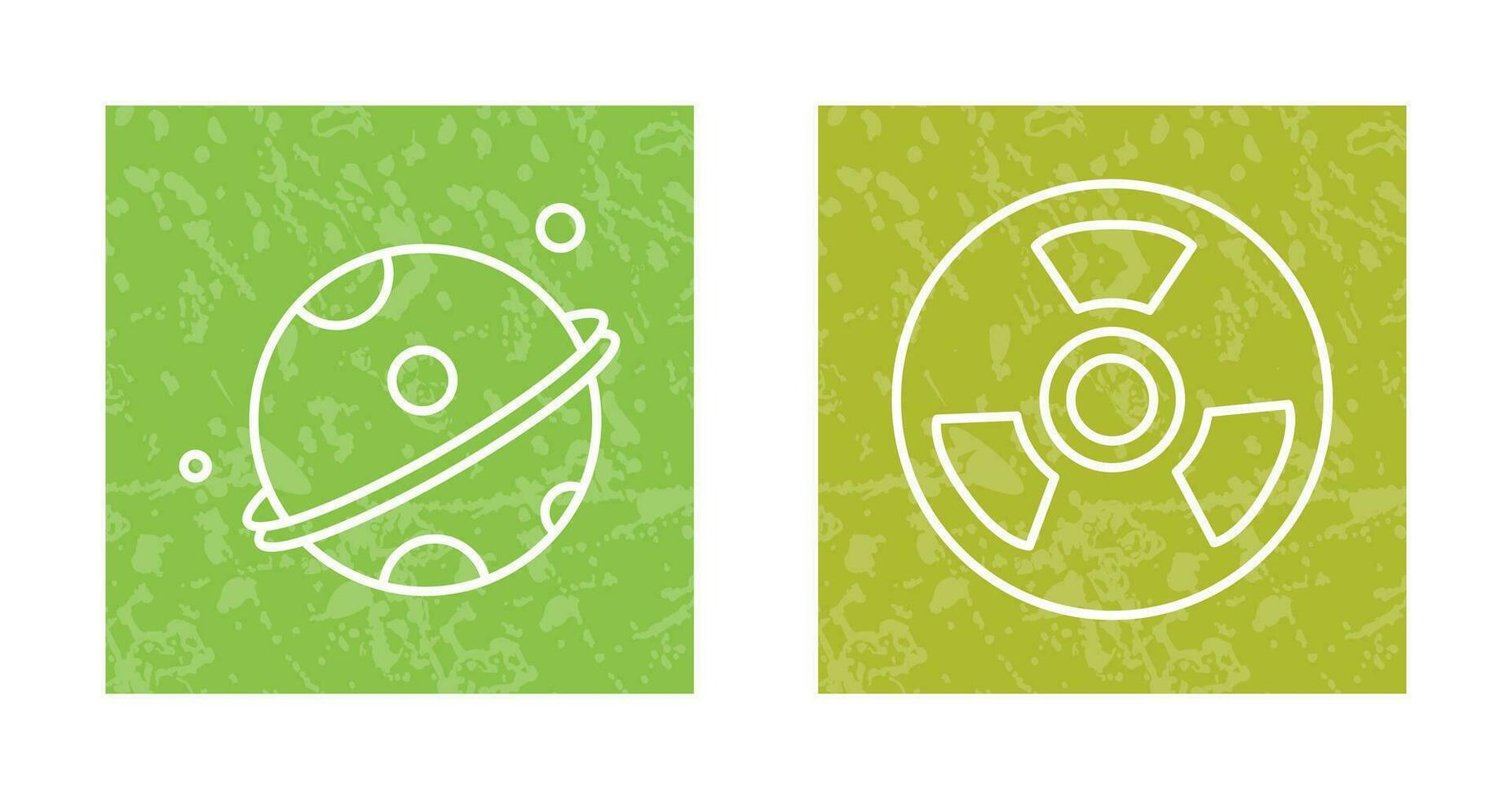 Planet and Nuclear Icon vector