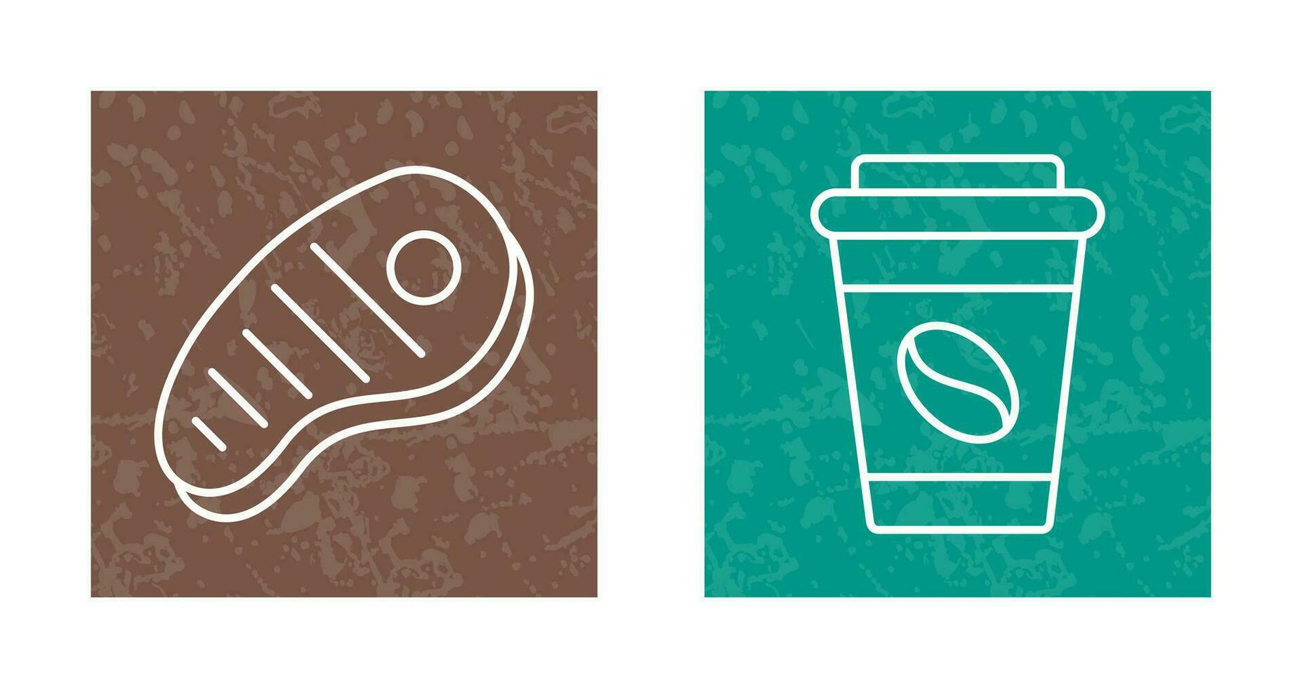 Meat and Coffee Icon vector