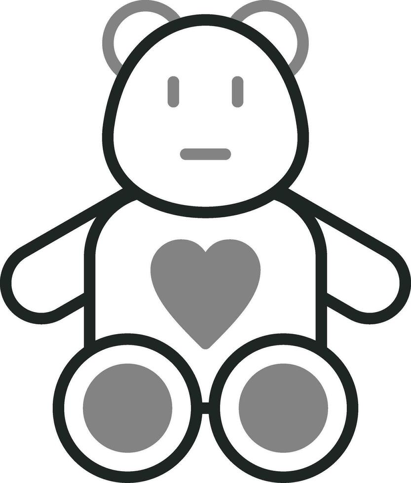 icono de vector de oso de peluche