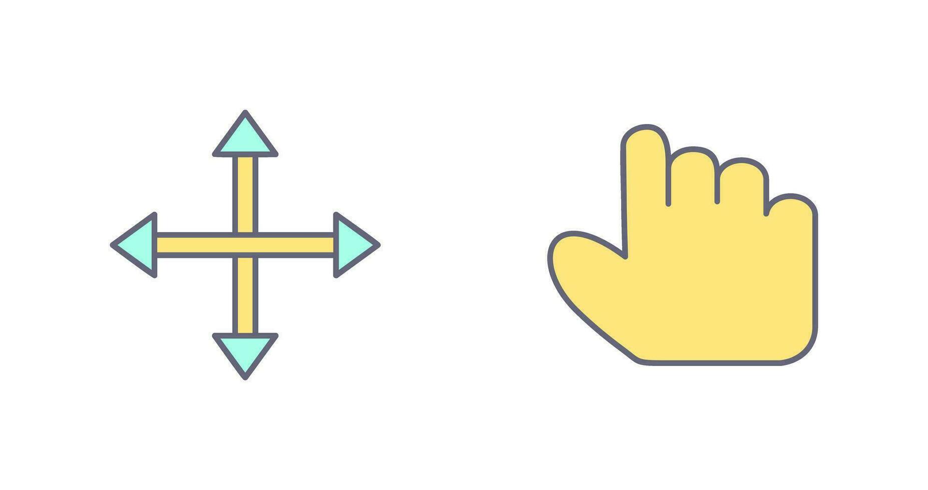 move and hold Icon vector