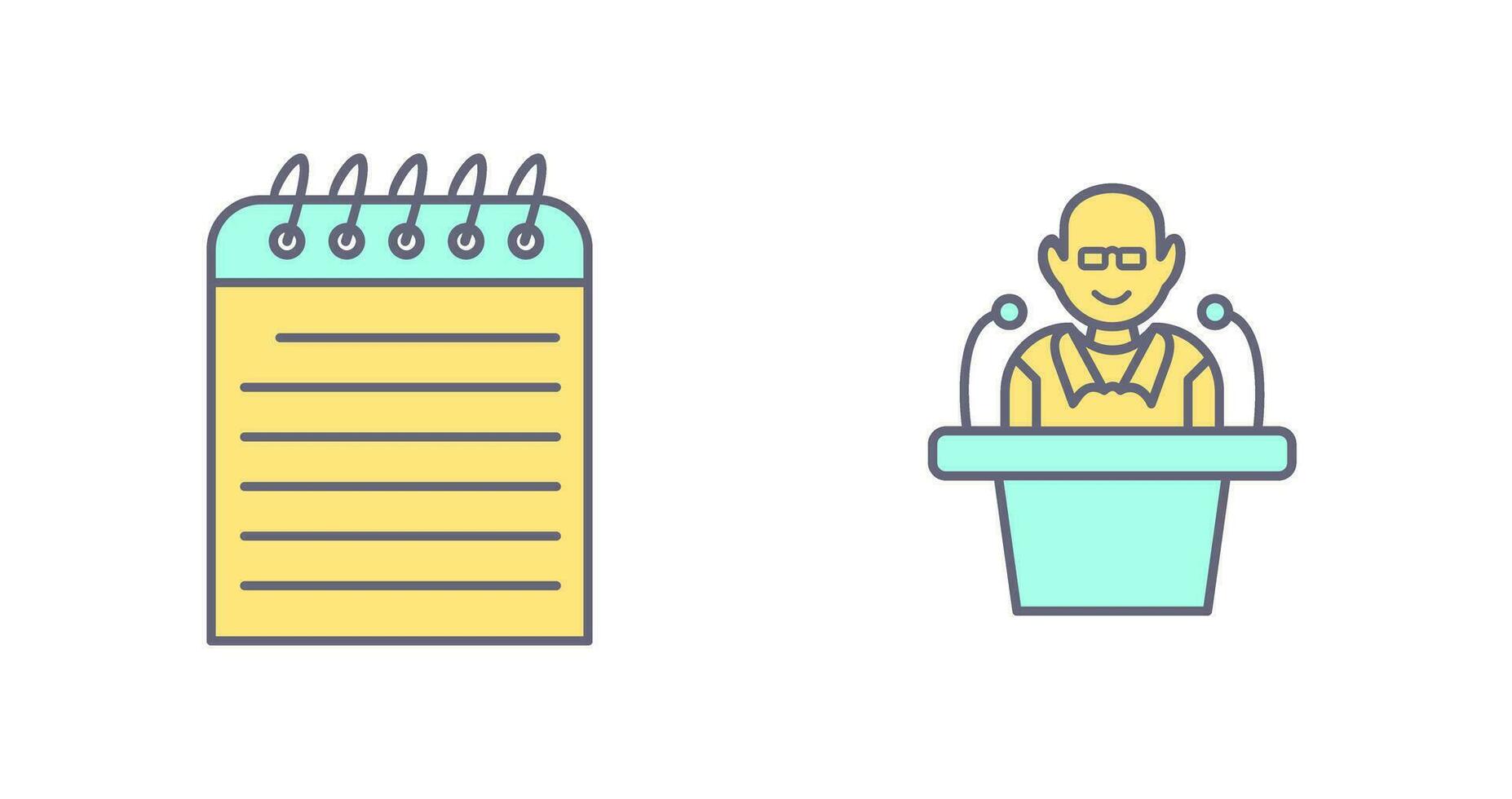 Note and Lecture Icon vector