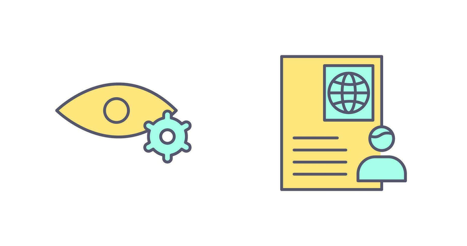 view setting and global profile Icon vector