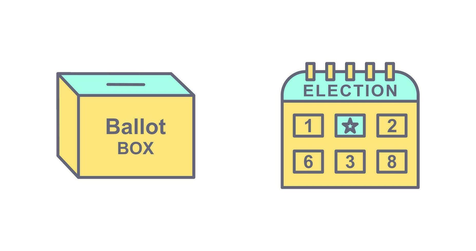 Ballot Box and Election day Icon vector