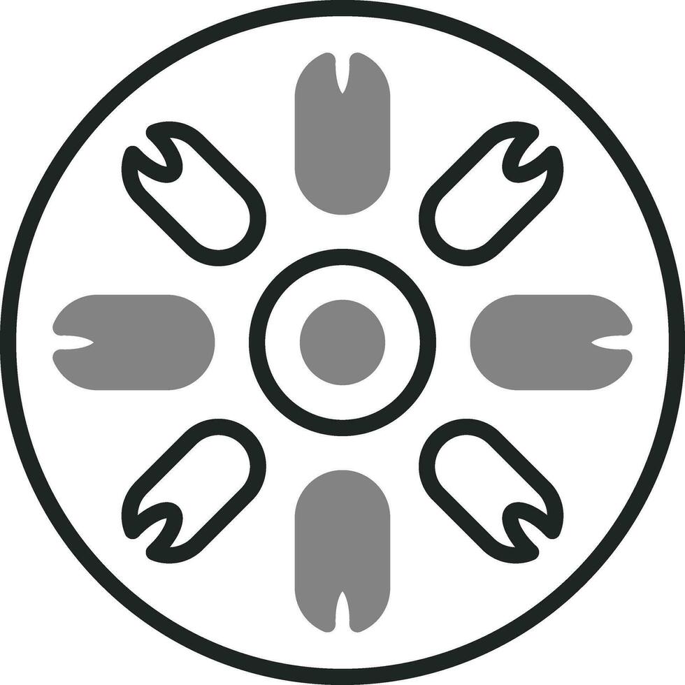 Centric Diatom Vector Icon