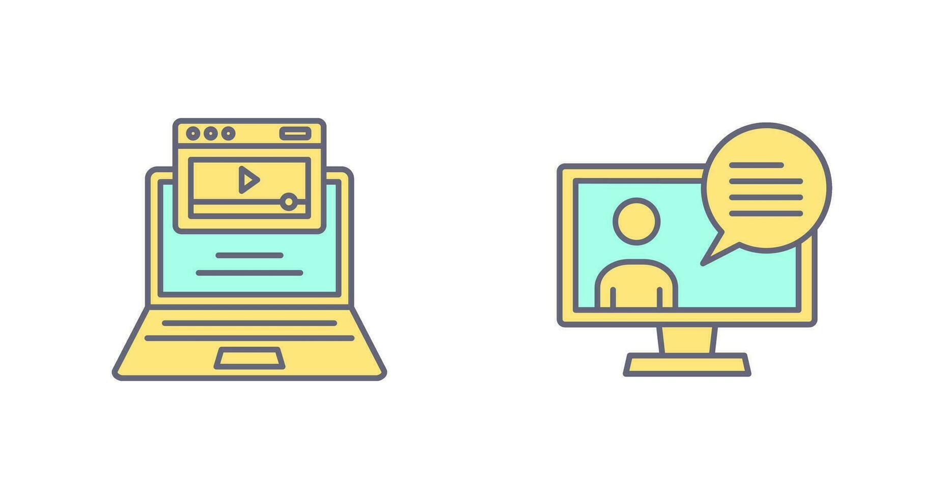 Webinar and Conversation Icon vector