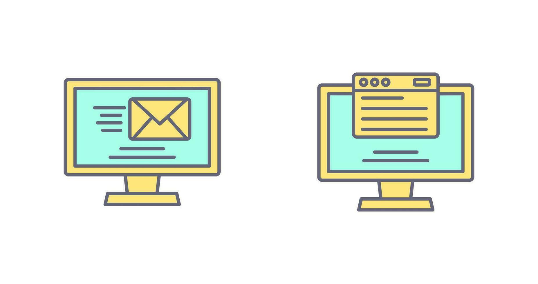 Mail and Web Icon vector